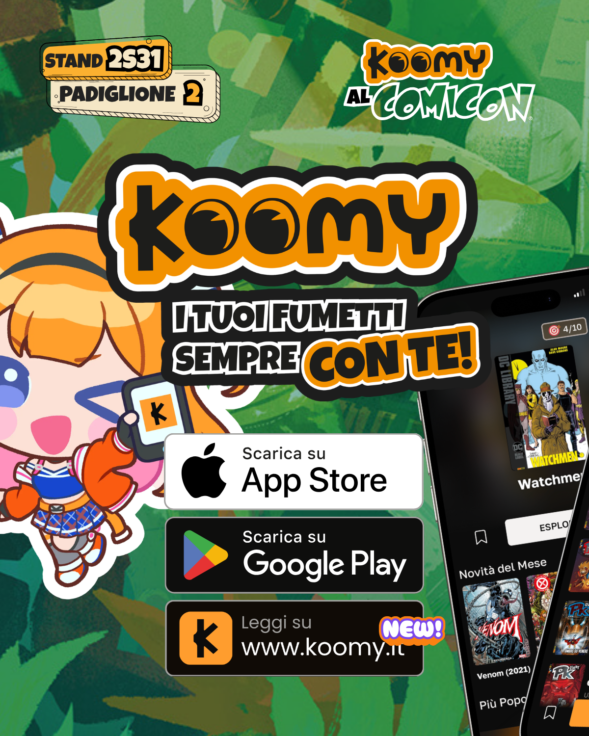 Scarica l'app Koomy su App Store, Google Play o leggi su www.koomy.it - I tuoi fumetti sempre con te